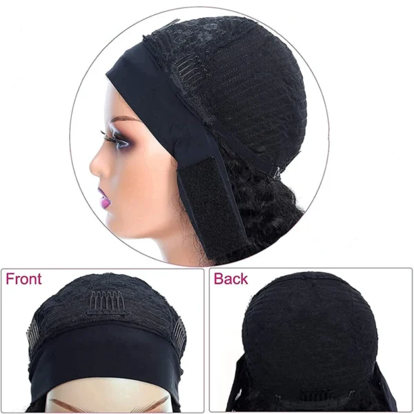 Waviii Luxe – Headband Wig – Short Human Hair Kinky Curly - Image 5