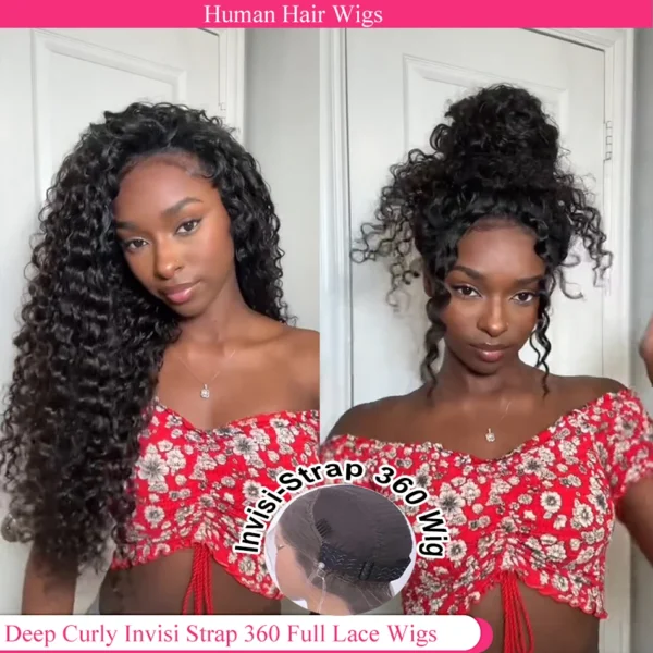 Waviii Luxe – Long Curly Wig – Human Hair Invisible Strap - Image 6