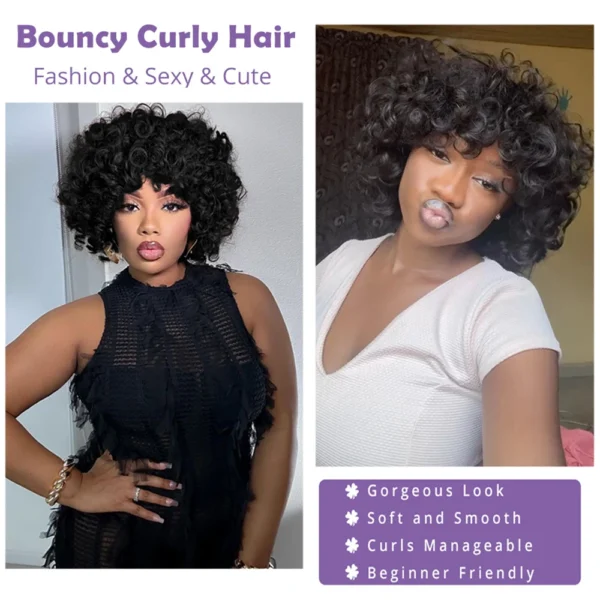 Waviii Luxe – Loose Short Bob Wig – Human Hair - Image 4