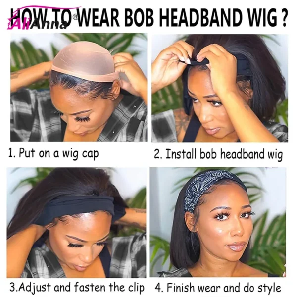 Waviii Luxe – Short Headband Wig – Human Hair - Image 8