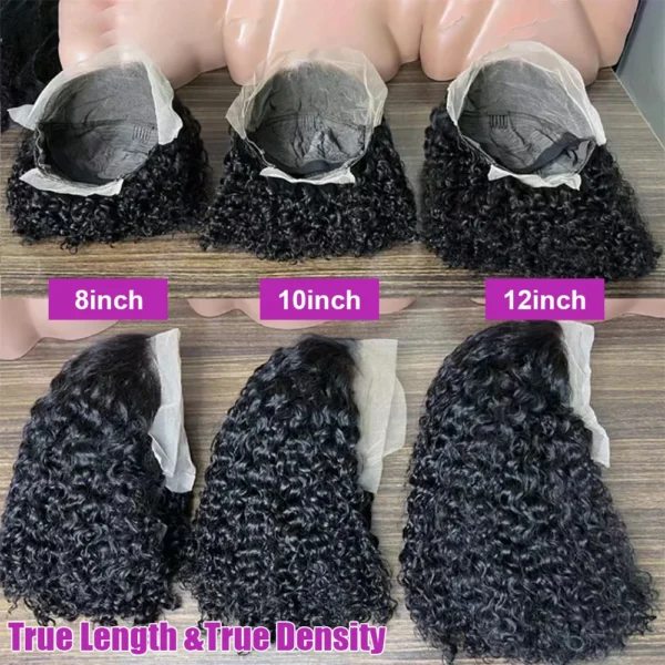 Waviii Elegance – Short Bob Wig – Human Hair Deep Water Wave Lace Frontal - Image 4