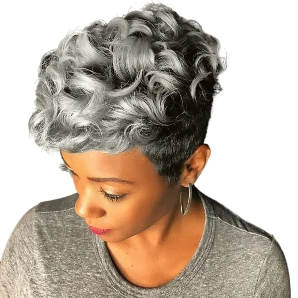Waviii Luxe – Curly pixie Wigs Synthetic Hair 7 Colors - Image 5