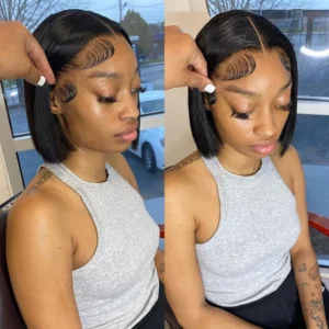 Waviii Glam – Short Straight Wig – Human Hair